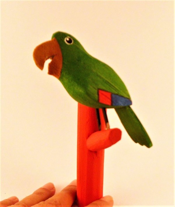 Vogel mit Wandhalter - ca 12cm (weitere)