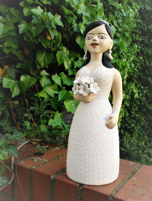 Skulptur aus Keramik  - Braut  44 cm