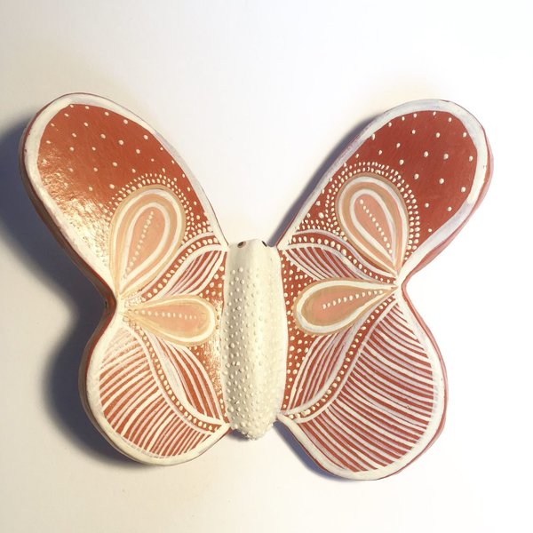 Skulptur aus Keramik  - Schmetterling