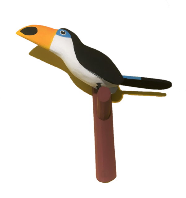 Vogel mit Wandhalter - ca.23cm (weitere)