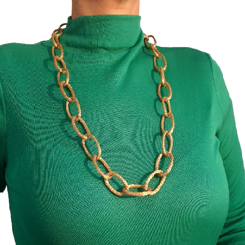 Halskette Stuttgart aus Goldgras 80 cm