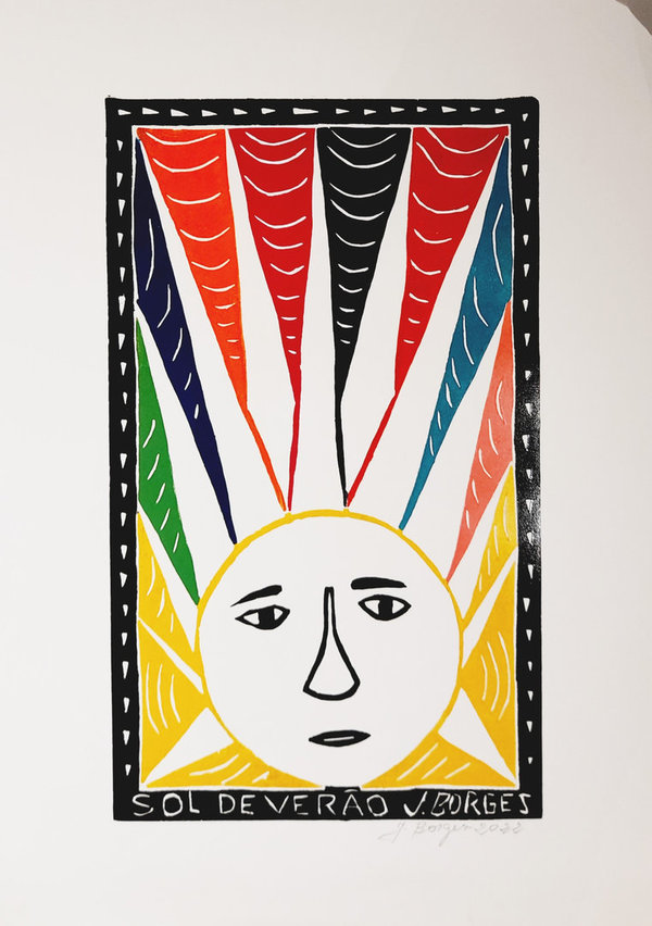 Sommersonne - Holzschnitt J.Borges  66 x 48 cm