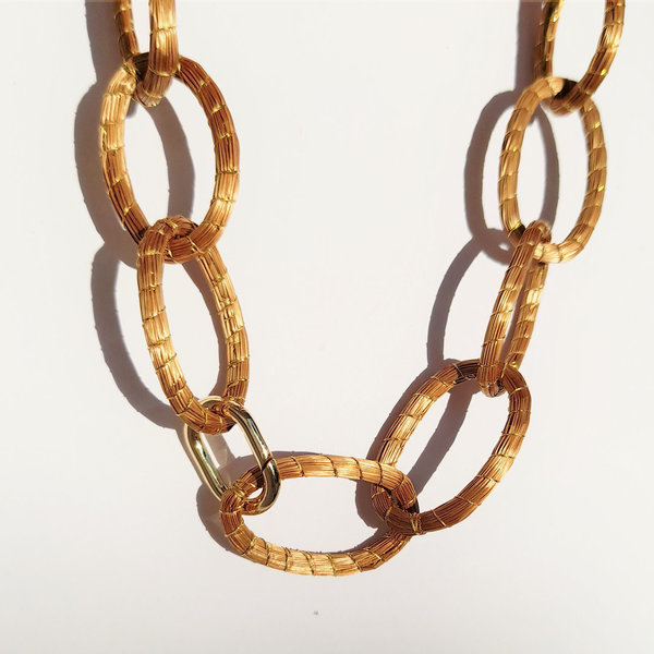 Halskette Stuttgart aus Goldgras 47 bis 50 cm