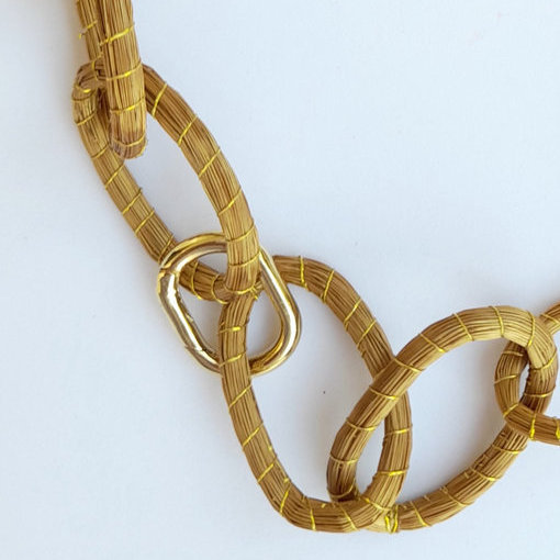 Halskette Stuttgart aus Goldgras 47 bis 50 cm
