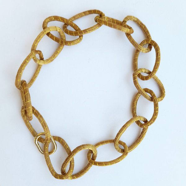 Halskette Stuttgart aus Goldgras 39-42cm