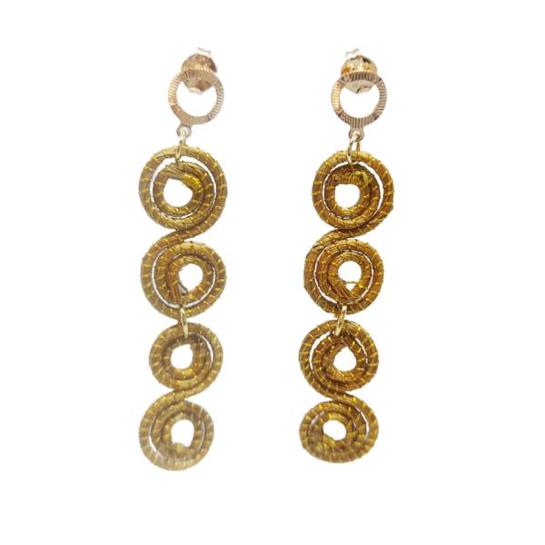 Ohrringe Goldgras 2 Spirale